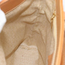 CELINE C Macadam Canvas Tote Bag Suede Pink Gold Auth 187769A-19
