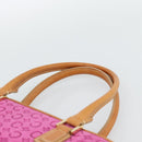CELINE C Macadam Canvas Tote Bag Suede Pink Gold Auth 187769A-8