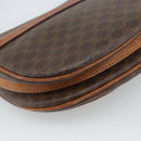 CELINE Macadam Canvas Shoulder Bag PVC Leather Brown Gold Auth 187770-16