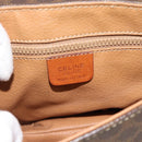 CELINE Macadam Canvas Shoulder Bag PVC Leather Brown Gold Auth 187770-18
