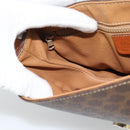 CELINE Macadam Canvas Shoulder Bag PVC Leather Brown Gold Auth 187770-20
