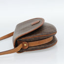 CELINE Macadam Canvas Shoulder Bag PVC Leather Brown Gold Auth 187770-3