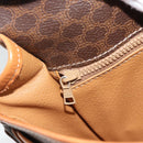 CELINE Macadam Canvas Shoulder Bag PVC Leather Brown Gold Auth 187771-19