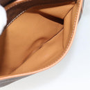 CELINE Macadam Canvas Shoulder Bag PVC Leather Brown Gold Auth 187771-21