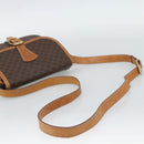CELINE Macadam Canvas Shoulder Bag PVC Leather Brown Gold Auth 187771-7