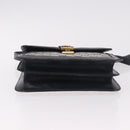 GUCCI GG Supreme Sherry Line Shoulder Bag PVC Navy Gold Auth 187772-5