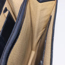 GUCCI GG Supreme Sherry Line Shoulder Bag PVC Navy Gold Auth 187772-20