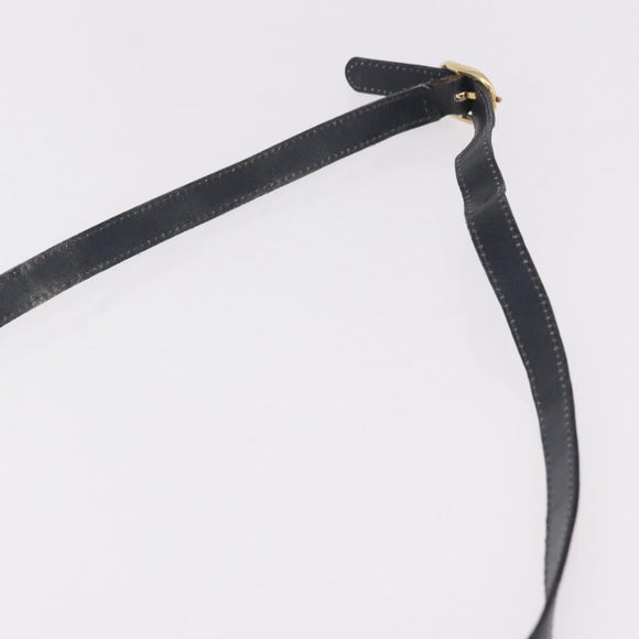GUCCI GG Supreme Sherry Line Shoulder Bag PVC Navy Gold Auth 187772