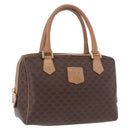 CELINE Macadam Canvas Hand Bag PVC Leather Brown Gold Auth 187773A-1