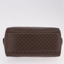 CELINE Macadam Canvas Hand Bag PVC Leather Brown Gold Auth 187773A-5