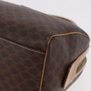CELINE Macadam Canvas Hand Bag PVC Leather Brown Gold Auth 187773A-16