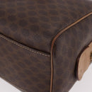 CELINE Macadam Canvas Hand Bag PVC Leather Brown Gold Auth 187773A-18