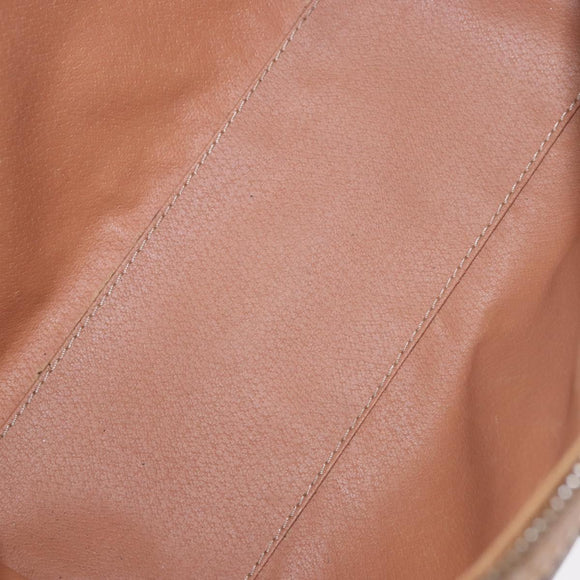 CELINE Macadam Canvas Hand Bag PVC Leather Brown Gold Auth 187773A