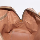 CELINE Macadam Canvas Hand Bag PVC Leather Brown Gold Auth 187773A-21