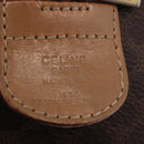 CELINE Macadam Canvas Hand Bag PVC Leather Brown Gold Auth 187773A-12