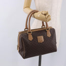 CELINE Macadam Canvas Hand Bag PVC Leather Brown Gold Auth 187773A-25