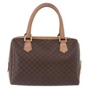 CELINE Macadam Canvas Hand Bag PVC Leather Brown Gold Auth 187773A-2