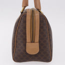 CELINE Macadam Canvas Hand Bag PVC Leather Brown Gold Auth 187773A-3