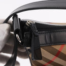 BURBERRY Nova Check Shoulder Bag Canvas Beige Silver Auth 187774A-11