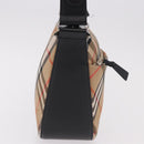 BURBERRY Nova Check Shoulder Bag Canvas Beige Silver Auth 187774A-3