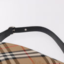 BURBERRY Nova Check Shoulder Bag Canvas Beige Silver Auth 187774A-8