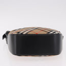 BURBERRY Nova Check Shoulder Bag Canvas Beige Silver Auth 187774A-5