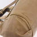 Chloe Etel Hand Bag Leather 2way Beige Gold Auth 187776A-17