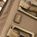 Chloe Etel Hand Bag Leather 2way Beige Gold Auth 187776A-19