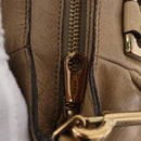 Chloe Etel Hand Bag Leather 2way Beige Gold Auth 187776A-10