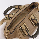 Chloe Etel Hand Bag Leather 2way Beige Gold Auth 187776A-6