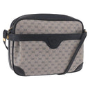 GUCCI Micro GG Supreme Shoulder Bag PVC Navy Gold Auth 187777-1