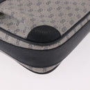 GUCCI Micro GG Supreme Shoulder Bag PVC Navy Gold Auth 187777-10