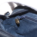 GUCCI Micro GG Supreme Shoulder Bag PVC Navy Gold Auth 187777-20