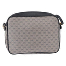 GUCCI Micro GG Supreme Shoulder Bag PVC Navy Gold Auth 187777-3