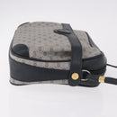 GUCCI Micro GG Supreme Shoulder Bag PVC Navy Gold Auth 187777-4