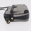 GUCCI Micro GG Supreme Shoulder Bag PVC Navy Gold Auth 187777-5