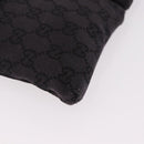 GUCCI GG Canvas Waist bag Black Silver 018 1621 Auth 187778-15
