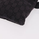 GUCCI GG Canvas Waist bag Black Silver 018 1621 Auth 187778-16