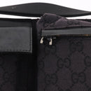 GUCCI GG Canvas Waist bag Black Silver 018 1621 Auth 187778-19
