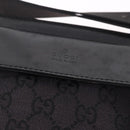 GUCCI GG Canvas Waist bag Black Silver 018 1621 Auth 187778-20