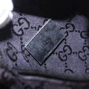 GUCCI GG Canvas Waist bag Black Silver 018 1621 Auth 187778-21