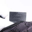 GUCCI GG Canvas Waist bag Black Silver 018 1621 Auth 187778-12