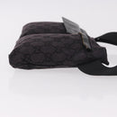GUCCI GG Canvas Waist bag Black Silver 018 1621 Auth 187778-3
