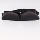 GUCCI GG Canvas Waist bag Black Silver 018 1621 Auth 187778-5