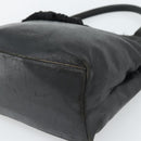 LOEWE Hand Bag Leather Black Gold Auth 187779A-9