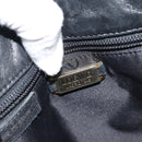 LOEWE Hand Bag Leather Black Gold Auth 187779A-10