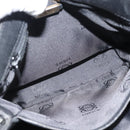 LOEWE Hand Bag Leather Black Gold Auth 187779A-11