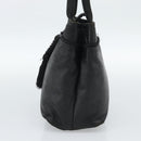 LOEWE Hand Bag Leather Black Gold Auth 187779A-4