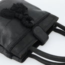 LOEWE Hand Bag Leather Black Gold Auth 187779A-6