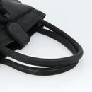 LOEWE Hand Bag Leather Black Gold Auth 187779A-7